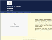 Tablet Screenshot of hotelzumag.com